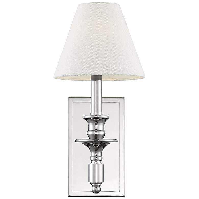 Image 3 Savoy House Washburn 15" High Polished Nickel Wall Sconce