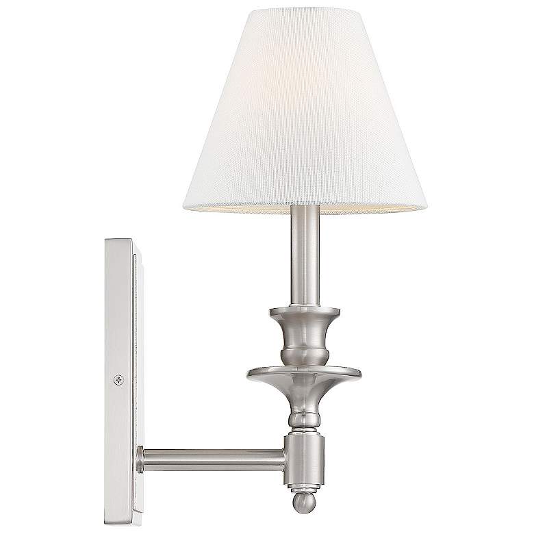 Image 5 Savoy House Washburn 15" High Satin Nickel Wall Sconce more views
