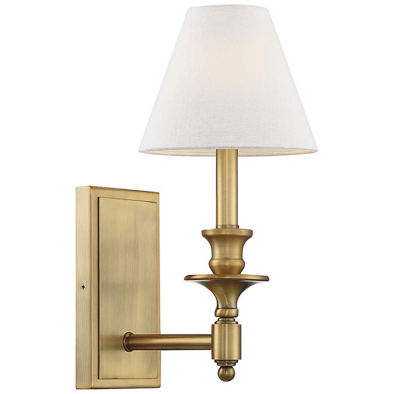 Image 4 Savoy House Washburn 15" High Warm Brass Wall Sconce more views