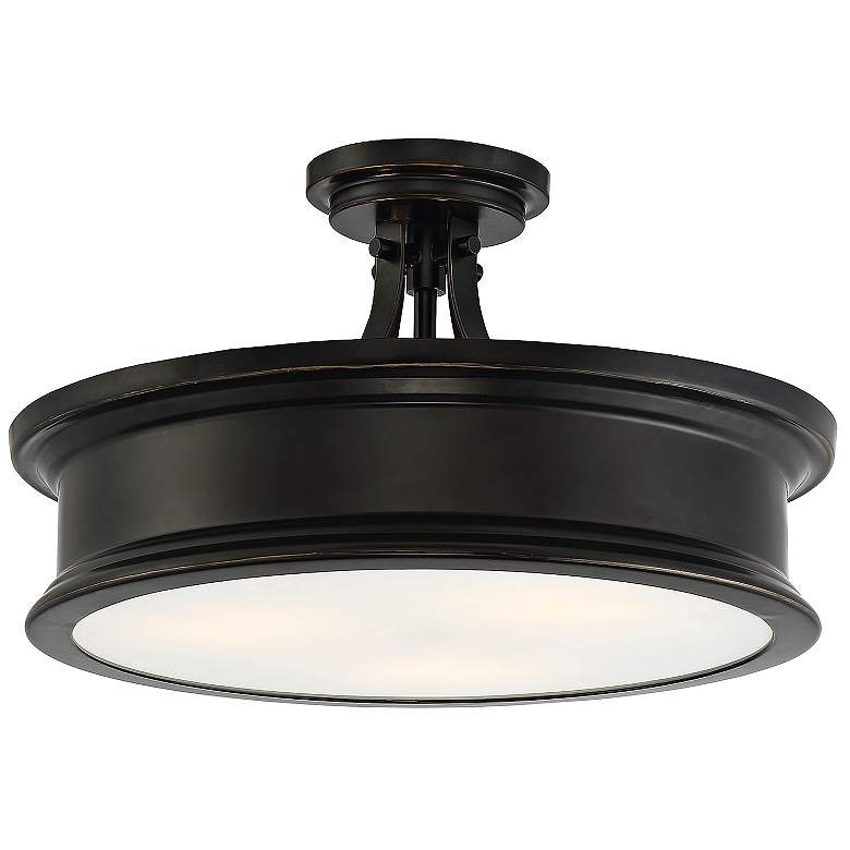 Image 4 Savoy House Watkins 16" Wide Bronze Ceiling Light more views