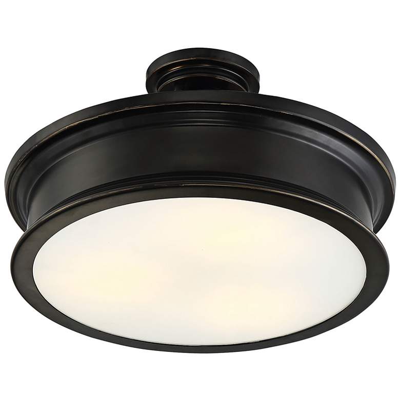 Image 5 Savoy House Watkins 16" Wide Bronze Ceiling Light more views