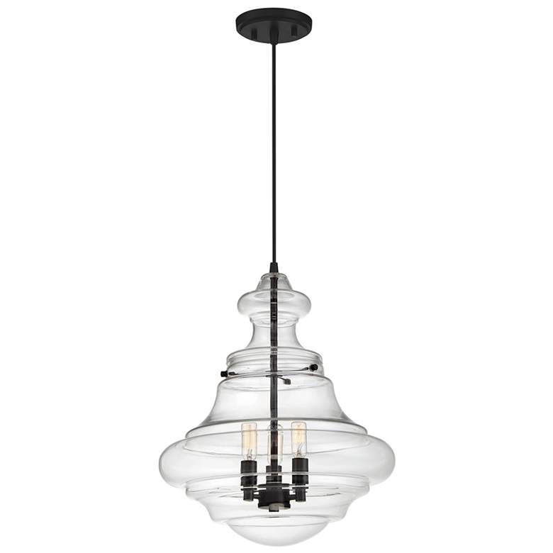 Image 1 Savoy House Waver 15" Wide Oil-Rubbed Bronze 3-Light Pendant
