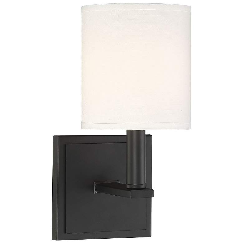 Image 1 Savoy House Waverly 11" High Matte Black Wall Sconce