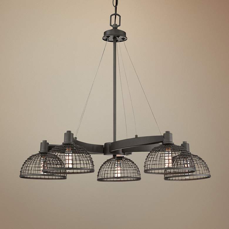 Image 1 Savoy House Wexford 28"W Remington Bronze 5-Light Chandelier
