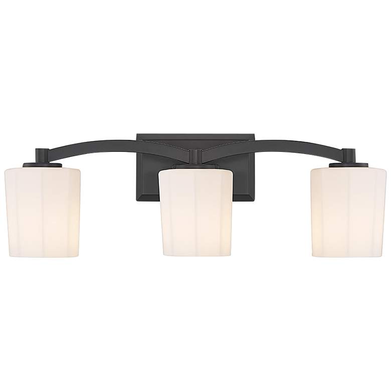 Image 1 Savoy House Whitney 24" Wide Matte Black 3-Light Bath Light