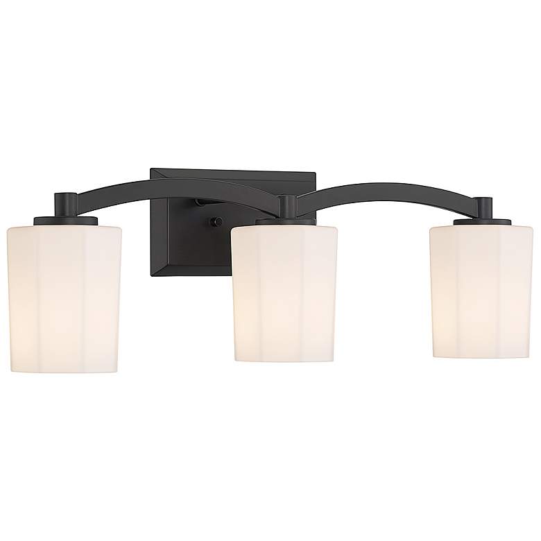 Image 4 Savoy House Whitney 24" Wide Matte Black 3-Light Bath Light more views