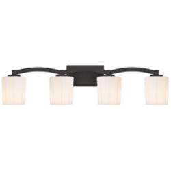 Savoy House Whitney 33" Wide Matte Black 4-Light Bath Light