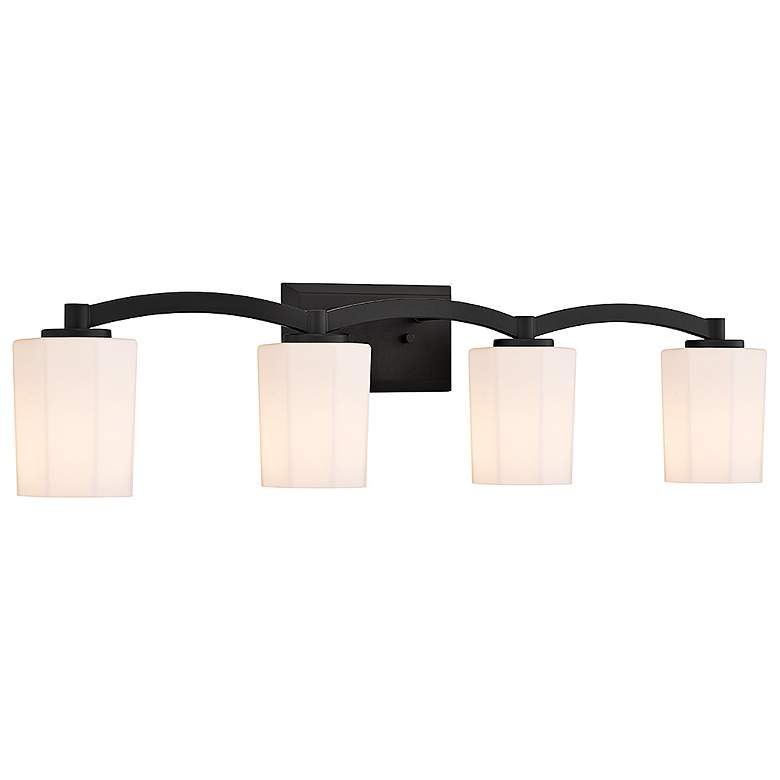 Image 5 Savoy House Whitney 33" Wide Matte Black 4-Light Bath Light more views