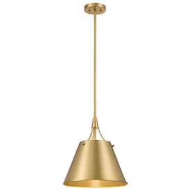 Image5 of Savoy House Willis 14" Wide Warm Brass Pendant Light more views
