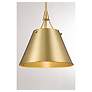 6_Savoy House Willis 14" Wide Warm Brass Pendant Light more views