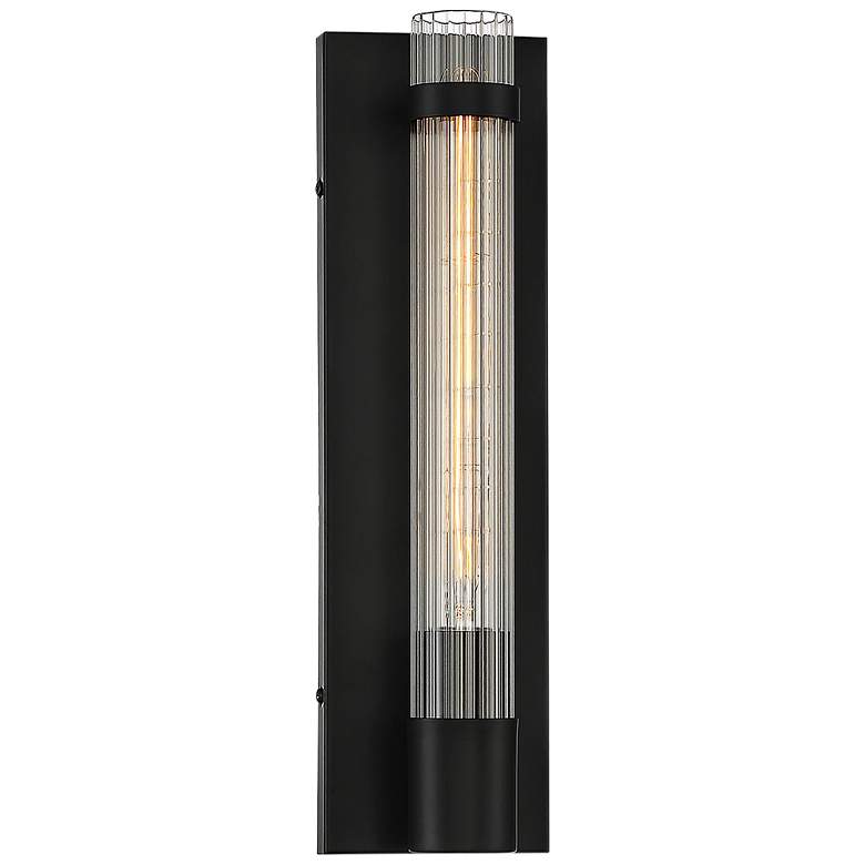 Image 1 Savoy House Willmar 16" High Matte Black Wall Sconce