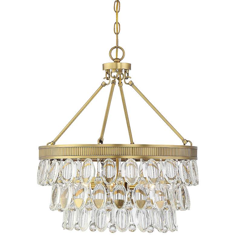 Image 2 Savoy House Windham 20"W Gold Metal Crystal 4-Light Pendant