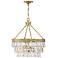 Savoy House Windham 20"W Gold Metal Crystal 4-Light Pendant