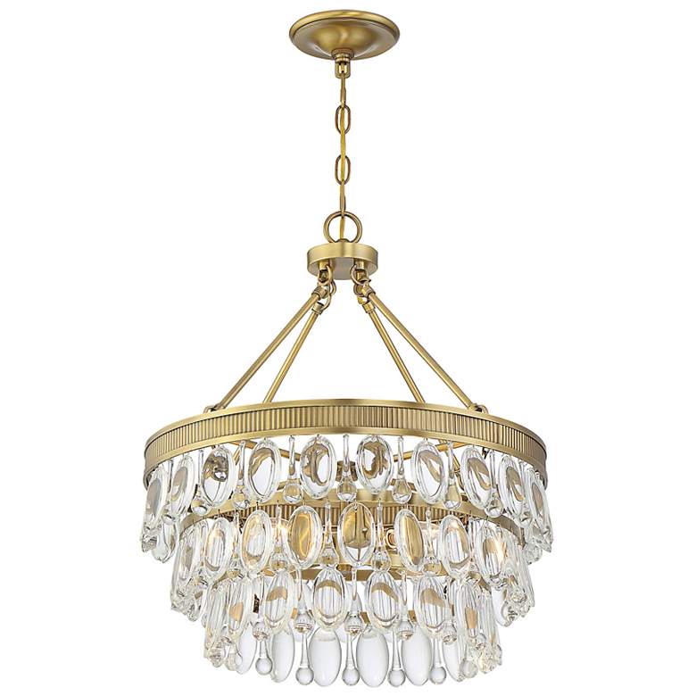 Image 5 Savoy House Windham 20"W Gold Metal Crystal 4-Light Pendant more views