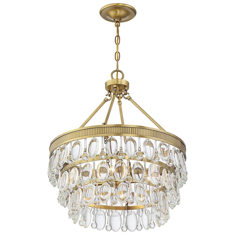 Image 7 Savoy House Windham 20"W Gold Metal Crystal 4-Light Pendant more views