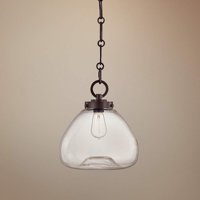 Image 1 Savoy House Windsung 11 1/2"W English Bronze Mini Pendant