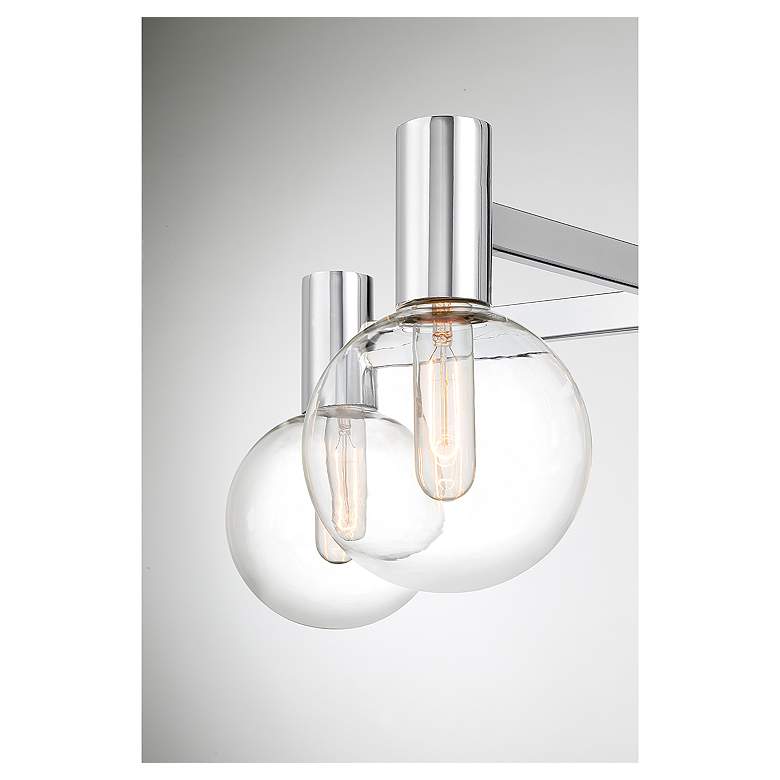Image 6 Savoy House Wright 28" Wide Chrome 5-Light Chandelier more views
