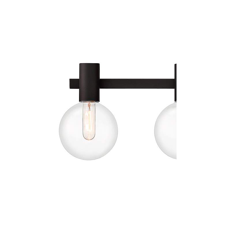 Image 2 Savoy House Wright 34" Wide Matte Black 4-Light Bath Light more views