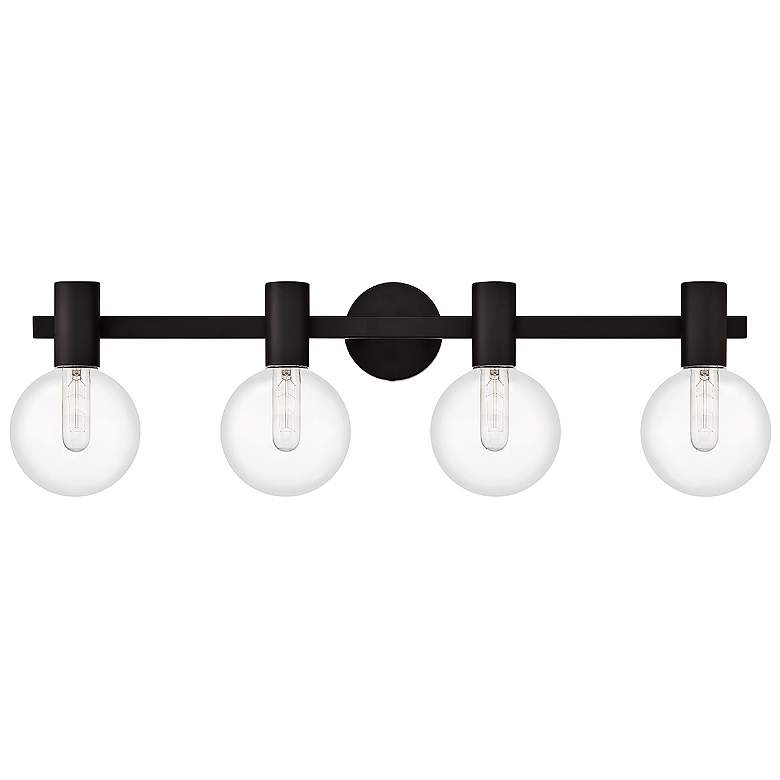 Image 3 Savoy House Wright 34" Wide Matte Black 4-Light Bath Light more views