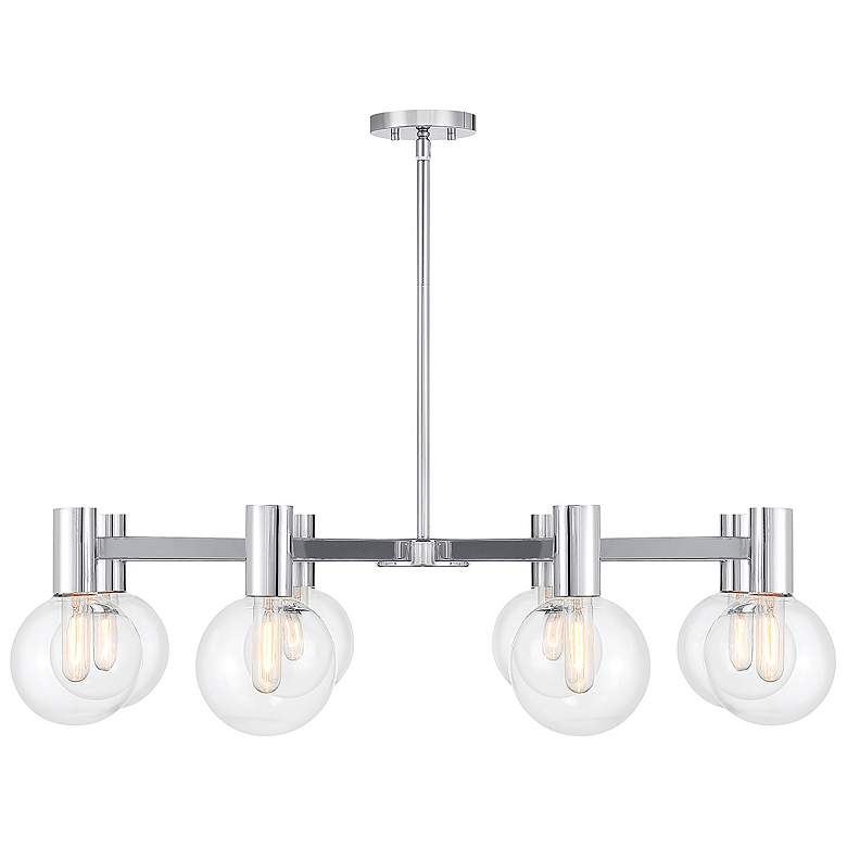 Image 1 Savoy House Wright 40" Wide Chrome 8-Light Chandelier