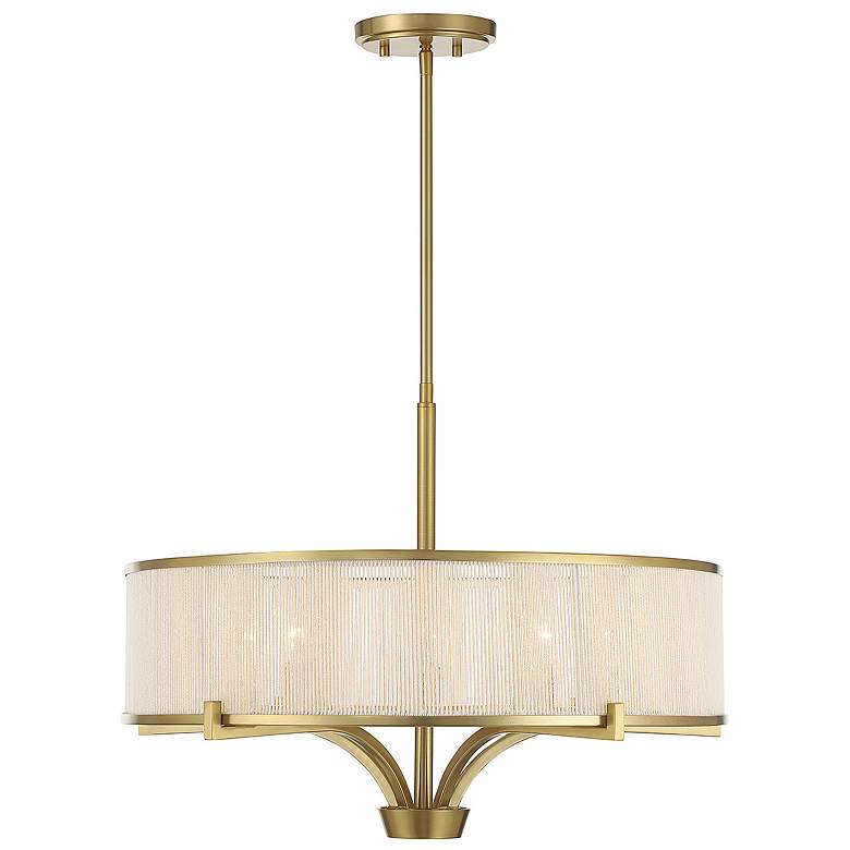 Image 1 Savoy House Wynwood 23" Wide Warm Brass Drum Chandelier