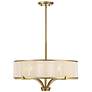 1_Savoy House Wynwood 23" Wide Warm Brass Drum Chandelier