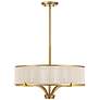 2_Savoy House Wynwood 23" Wide Warm Brass Drum Chandelier more views