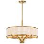 3_Savoy House Wynwood 23" Wide Warm Brass Drum Chandelier more views