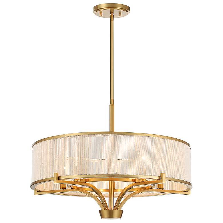 Image 3 Savoy House Wynwood 24" Wide Warm Brass 5-Light Chandelier more views