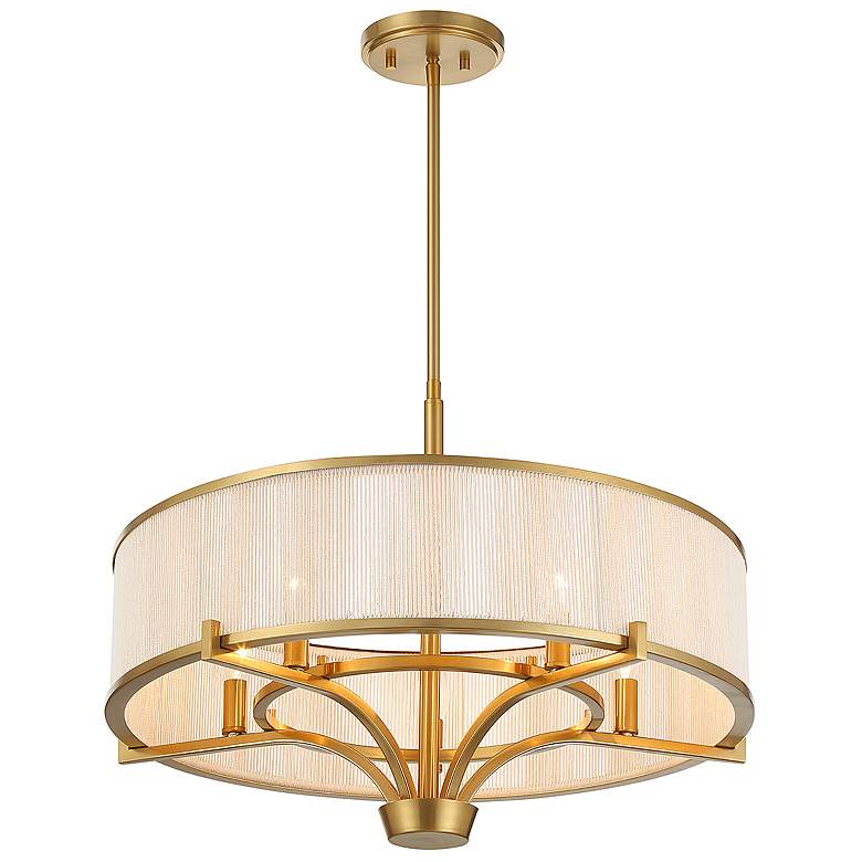 Image 4 Savoy House Wynwood 24" Wide Warm Brass 5-Light Chandelier more views