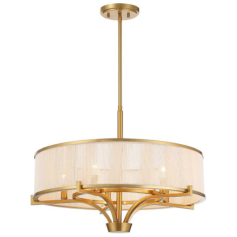 Image 5 Savoy House Wynwood 24" Wide Warm Brass 5-Light Chandelier more views