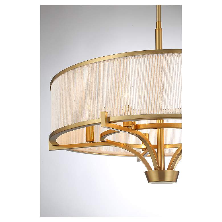 Image 6 Savoy House Wynwood 24" Wide Warm Brass 5-Light Chandelier more views