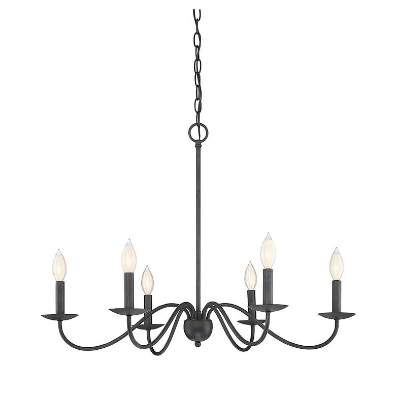 Image 4 Savoy House Xander 30" Wide Aged Iron 6-Light Chandelier more views