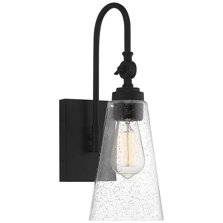 Image 2 Savoy House York 16" High Matte Black Adjustable Wall Sconce