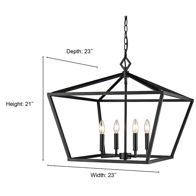 Image 3 Savvy 23" Wide Satin Nickel 4-Light Pendant more views