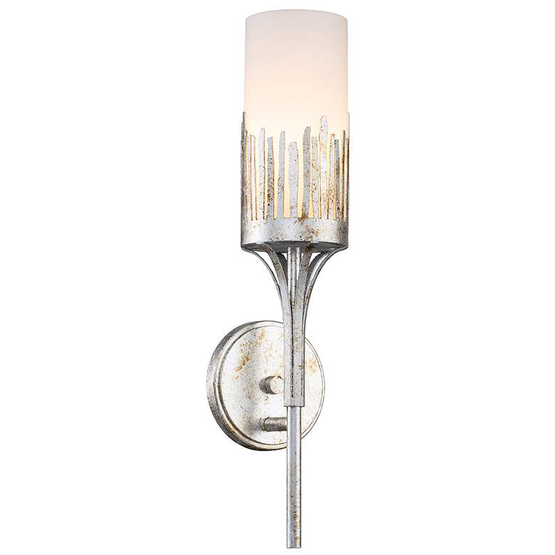 Image 1 Sawgrass 1 Light Sconce in Silver Leaf