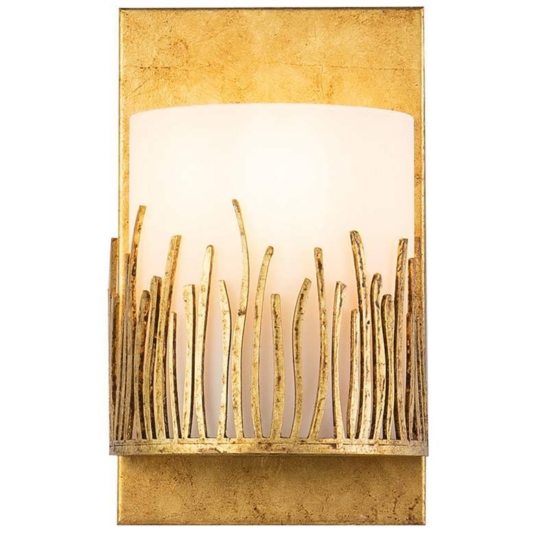 Image 1 Sawgrass 1 Light Wall Sconce In Distressed Gold