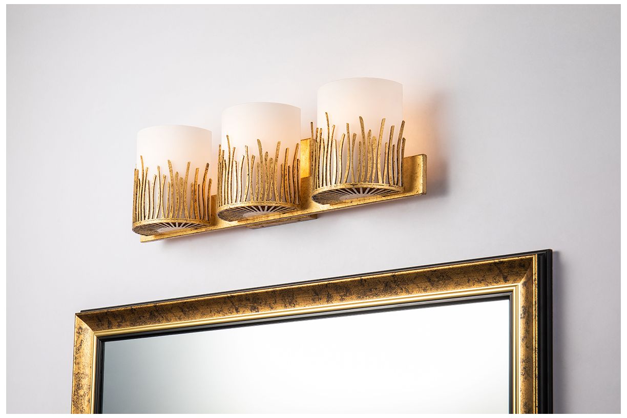 Image 2 Sawgrass 3 Light Vanity In Distressed Gold more views