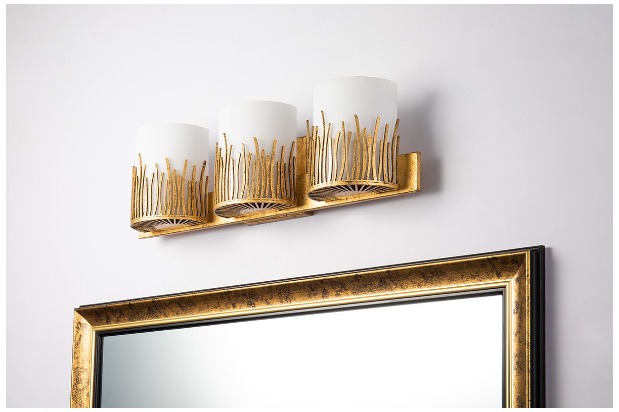 Image 3 Sawgrass 3 Light Vanity In Distressed Gold more views