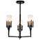 Sawgrass 3 Lt Chandelier in Black