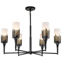 Sawgrass 6 Lt Chandelier in Black