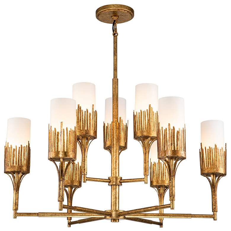 Image 1 Sawgrass 9 Lt Chandelier in Gold Leaf