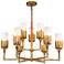 Sawgrass 9 Lt Chandelier in Gold Leaf