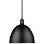 3_Sawyer 12 1/2" Wide Matte Black Dome Pendant Light
