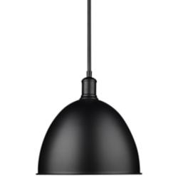 Sawyer 12 1/2" Wide Matte Black Dome Pendant Light