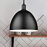2_Sawyer 12 1/2" Wide Matte Black Dome Pendant Light