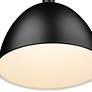 5_Sawyer 12 1/2" Wide Matte Black Dome Pendant Light more views