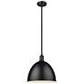 6_Sawyer 12 1/2" Wide Matte Black Dome Pendant Light more views