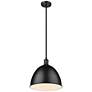 7_Sawyer 12 1/2" Wide Matte Black Dome Pendant Light more views