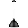 Sawyer 12 1/2" Wide Matte Black Dome Pendant Light in scene
